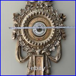 Italian Carved Louis XVI Style Giltwood Barometer For La Barge Mirrors