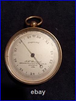 J H Steward Antique Pocket Barometer