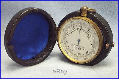 J H Steward, London Cased Pocket Barometer