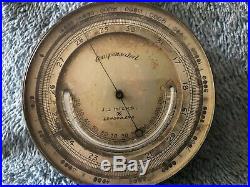J. J. Hicks London Inc. Compensated Barometer (aprox Size 2 3/4'' X 3 1/2'')