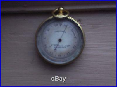 James W Queen & CO Antique Aneroid Baromter Late 1800's Compensated Philadelphia