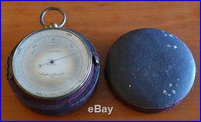 Keuffel & Esser Co. Compensated English Pocket Barometer & Case England Made