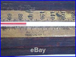 Large 33' Carved Antique 1880's Philadelphia Thermometer Co Aneroid Barometer