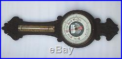 Large 33' Carved Antique 1880's Philadelphia Thermometer Co Aneroid Barometer