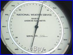 Large National Weather Service Us Dept Of Commerce Noaa Marine Aneroid Barometer