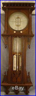 LG Antique 19thC Victorian ADMIRAL FITZROY Polytechnic WEATHER Station BAROMETER