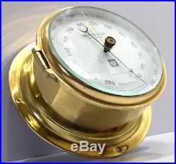 LILLEY & GILLIE Barometer brass marine vintage antique precision