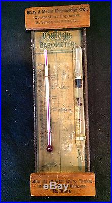 LOT OF 3 ANTIQUE STORM GLASS BAROMETERS INCLUDING AN ANTIQUE COTTAGE BAROMETER