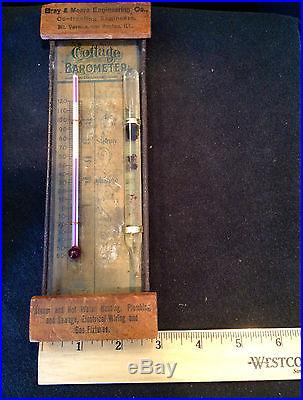 LOT OF 3 ANTIQUE STORM GLASS BAROMETERS INCLUDING AN ANTIQUE COTTAGE BAROMETER