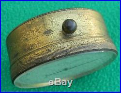 L. Casella Antique English British Brass Metal Pocket Barometer