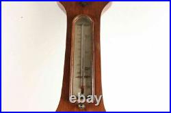 Large 43 Antique J Hukins Alcester England Wood Barometer Thermometer