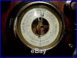 Large Antique French Barometer /Thermometer Carved UNKNOWN MAKER NICE BUY-NOW