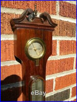 Large Antique Rosewood Banjo Barometer