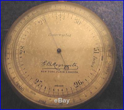 Large Pocket Barometer and Altimeter-Mfg. E. B. Meyrowitz-New York City, N. Y