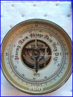 Lufft Antique Pocket Barometer, Hoffritz Desktop Barometer