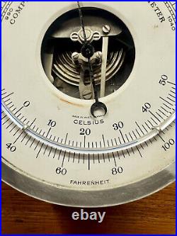 Made in Germany, Old Brass metal Compensatedweather Instrument Barometer