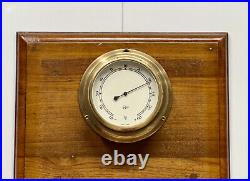 Made in Germany Vintage Barometer Brass Round Ship Barigo Nautical Instrument