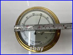 Made in Germany Vintage Barometer Brass Round Ship Barigo Nautical Instrument