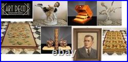 Magnificent Art Deco Roses French Carved Walnut Thermometer Barometer Station W