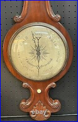 Mahogany Barometer Case by Robert Cammack Of Ormskirk England Active 1855-85