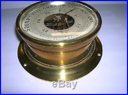 Manhatten Marine Barometer, working Brass 4 1/2 face lot # 4791