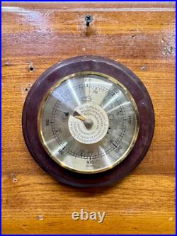 Marine Cargo Ship Barometer Authentic German-Made Wooden Nautical Instrument Marine Cargo Ship Barometer Authentic German-Made Wooden Nautical Instrument