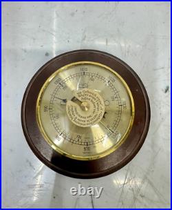 Marine Cargo Ship Barometer Authentic German-Made Wooden Nautical Instrument Marine Cargo Ship Barometer Authentic German-Made Wooden Nautical Instrument