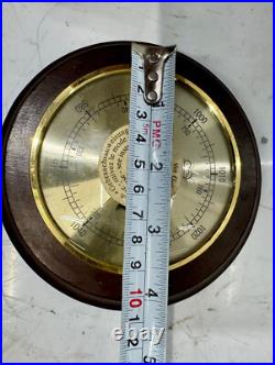 Marine Cargo Ship Barometer Authentic German-Made Wooden Nautical Instrument Marine Cargo Ship Barometer Authentic German-Made Wooden Nautical Instrument