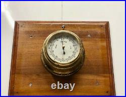 Marine Rain Change Fair Antique Old Pilot Compensated Ship Barometer Germany