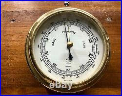 Marine Rain Change Fair Antique Old Pilot Compensated Ship Barometer Germany