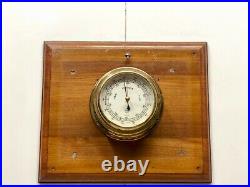 Marine Rain Change Fair Antique Old Pilot Compensated Ship Barometer Germany