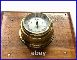 Marine Rain Change Fair Antique Old Pilot Compensated Ship Barometer Germany