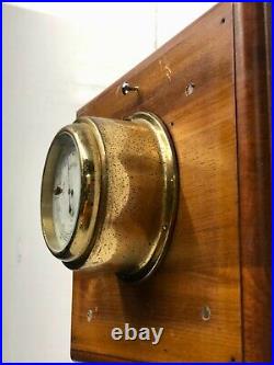 Marine Rain Change Fair Antique Old Pilot Compensated Ship Barometer Germany