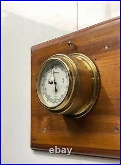 Marine Rain Change Fair Antique Old Pilot Compensated Ship Barometer Germany