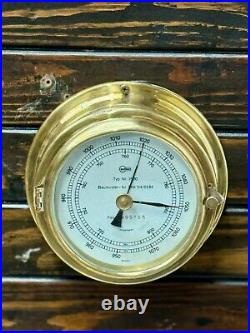 Marine Ship Baumuster Barigo Compensated Aneroid Barometer Made in Germany