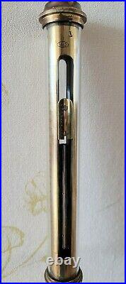 Marine Stick Barometer IMD Kew Pattern Spirit Thermo & Depth Gauge Brass