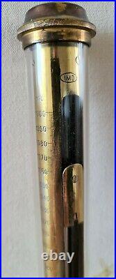 Marine Stick Barometer IMD Kew Pattern Spirit Thermo & Depth Gauge Brass