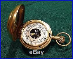 Miniature Altimeter Barometer Compass Compendium 18 Carat Gold Hallmarked
