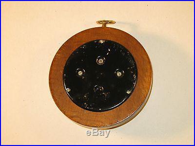 NICE ANTIQUE WOOD AND BRASS BAROMETER