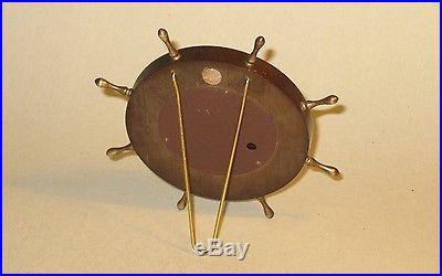 NICE VINTAGE SHIPS WHEEL SHAPED WEATHER INDICATOR BAROMETER