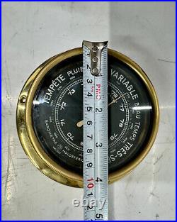 Nautical Old Salvaged Original NAUDET Refurbished Barometer Made In France