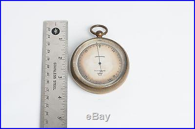 Neat Antique Pocket Barometer Altimeter Short & Mason Tycos London