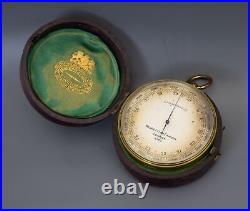 Negretti & Zambra London Antique Pocket Aneroid Barometer