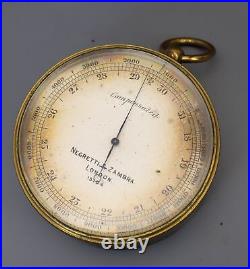 Negretti & Zambra London Antique Pocket Aneroid Barometer