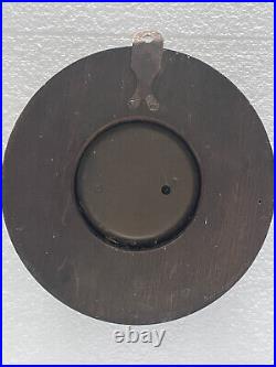 Negretti & Zambra London Round Wood Base Pocket Barometer c. 1880 VERY RARE