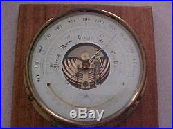 Nigata Aneroid Barometer Nautical Ships Inch & Millibar Scale Thermometer