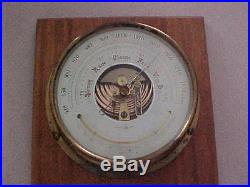 Niigata Aneroid Barometer Nautical Ships Inch & Millibar Scale Thermometer
