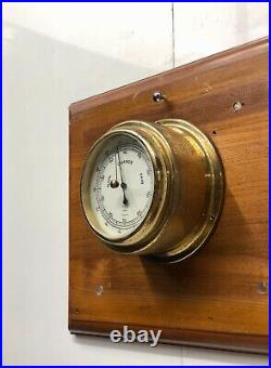 Old Pilot Marine Rain Change Fair Antique Compensated Ship Barometer Germany