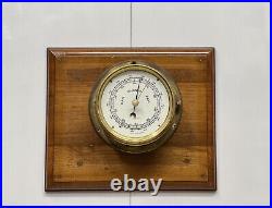 Old Vintage Original Barometer Brass Nautical Ship Instrument Made in Germany