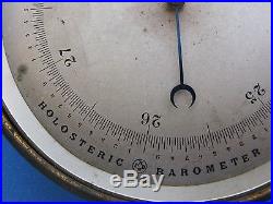 Old antique brass Holosteric Barometer Made in France PHBN no glass vintage NICE